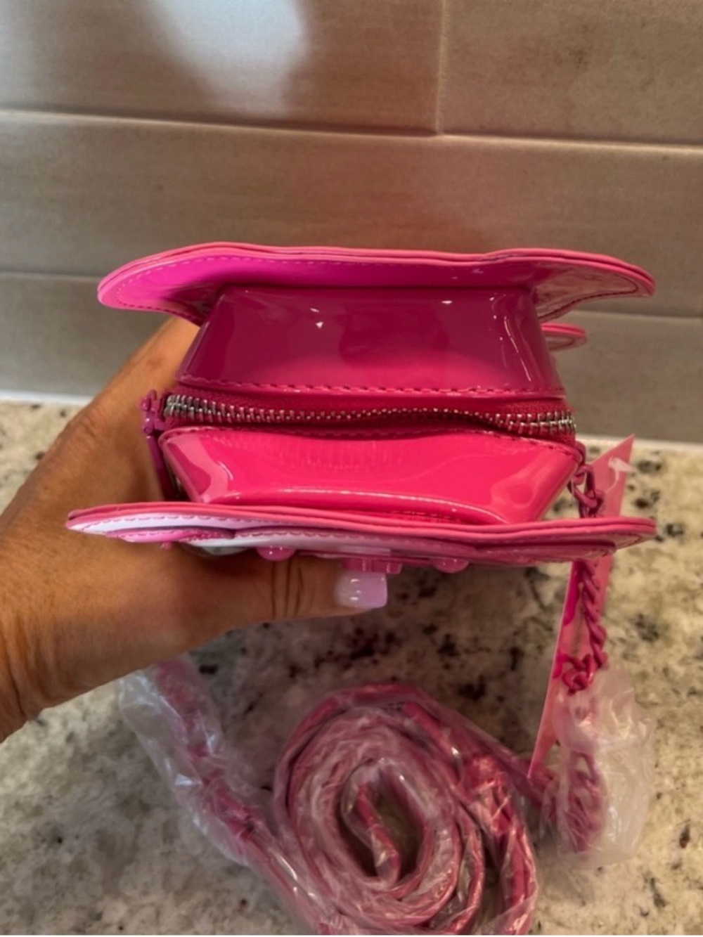 Betsey Johnson Hot Pink Gummy Bear Crossbody Bag - Picture 5 of 9